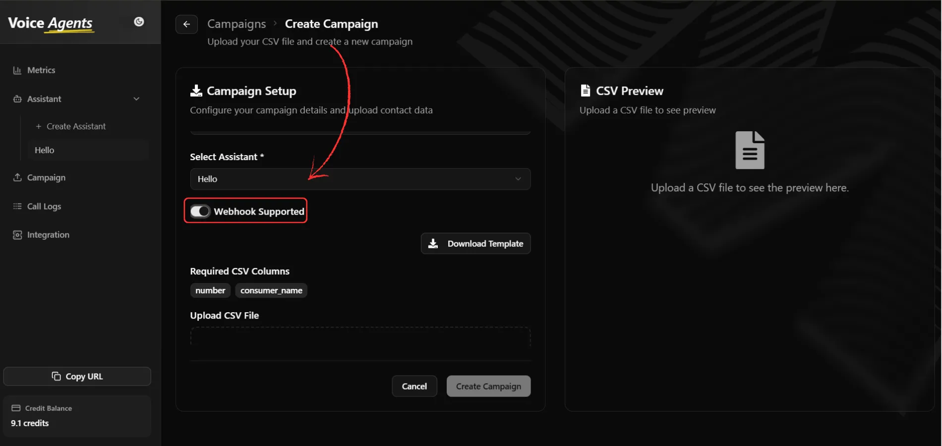 Webhook configuration